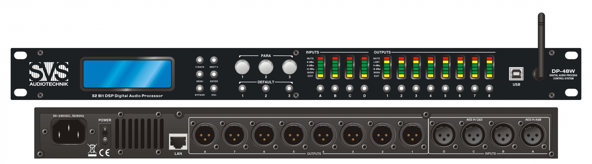SVS Audiotechnik DP-48W Цифровой процессор: 4 входа 8 выходов в Севастополе