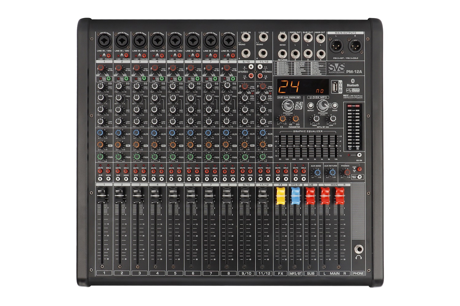 SVS Audiotechnik mixers PM-12A Активный аналоговый микшерный пульт, 12-канальный в Севастополе